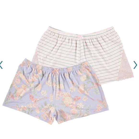 Flora Nikrooz Other - *SOLD* NWT Flora by Flora Nikrooz 2 Pack Pajama Shorts Floral Stripes Size S